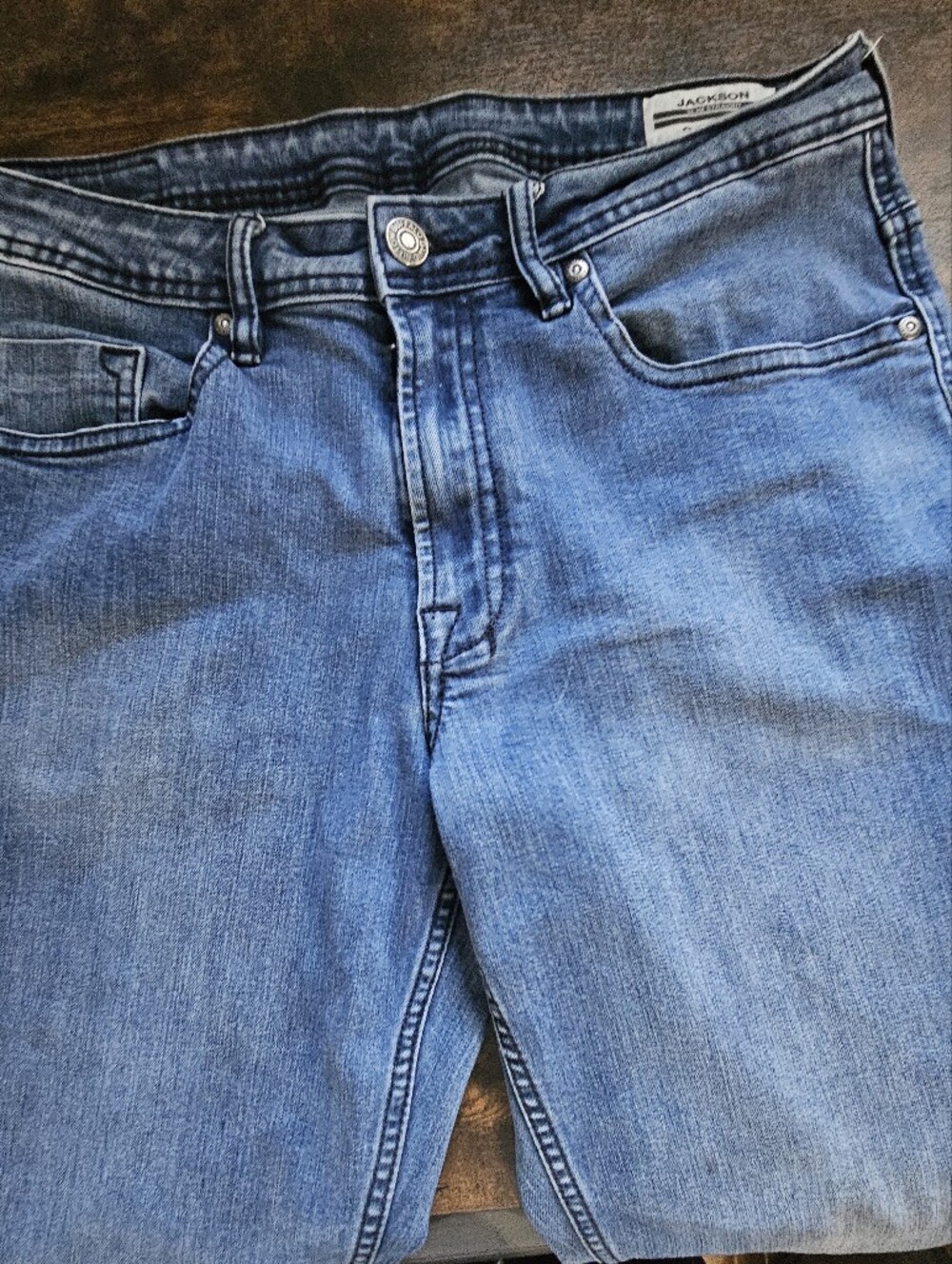 JACKSON Men's Medium Blue Relaxed Jeans